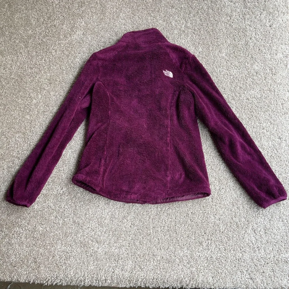The North Face Jacket Womens Small Purple Fleece Full Zip Lined Logo Pockets
